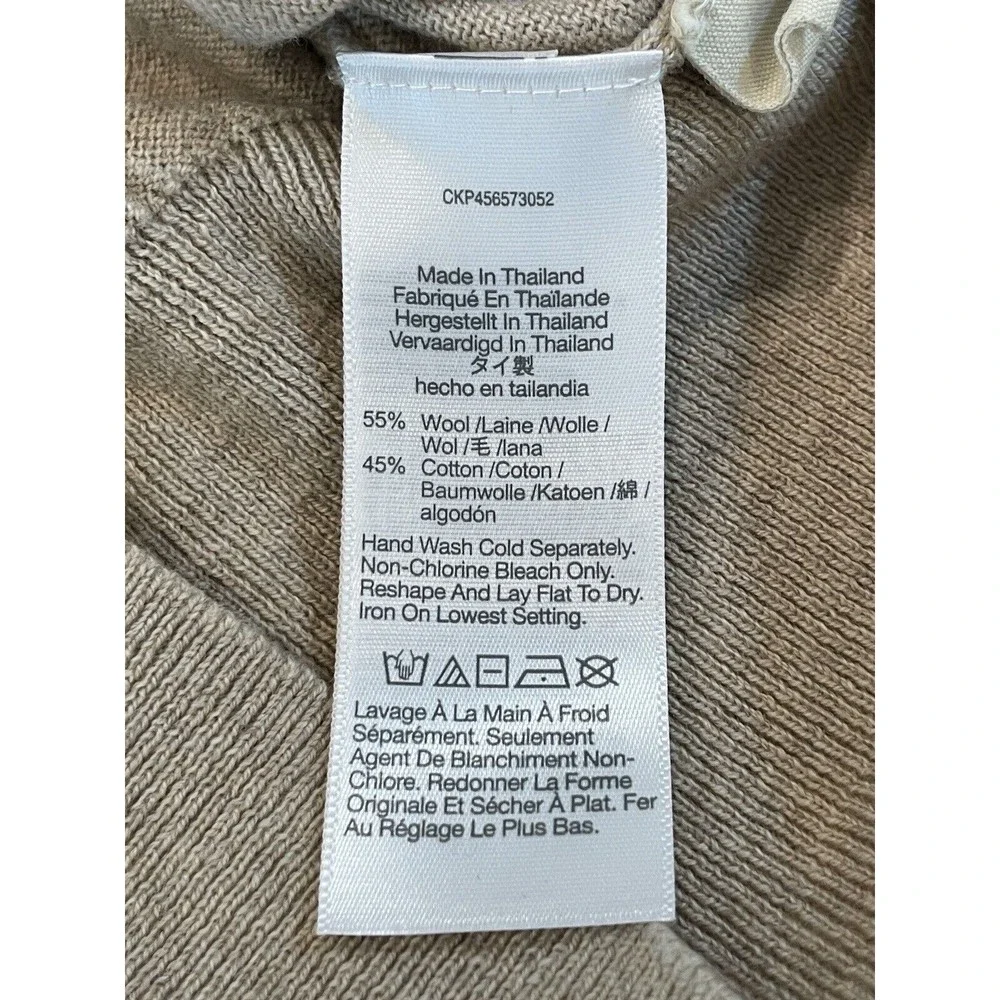 Madewell Brookhaven Wool Blend Turtleneck Sweater Women’s S Beige Dolman Sleeve - Picture 5 of 13